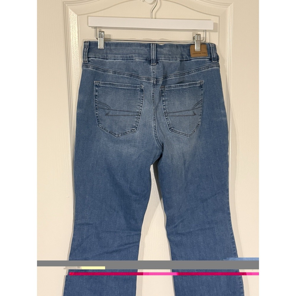American Eagle Jeans Womens 14 Blue Curvy Kick Boot Next Level Stretch Denim - Picture 2 of 16
